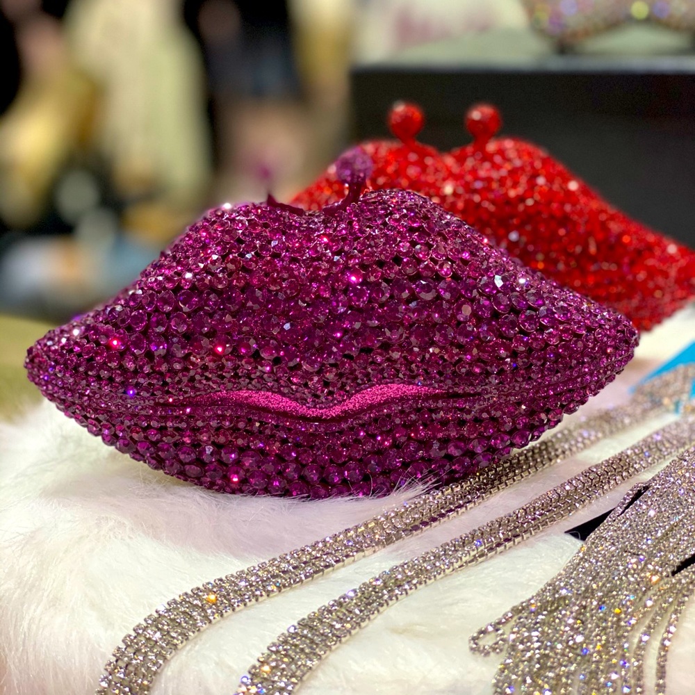 Crystal Lips clutches